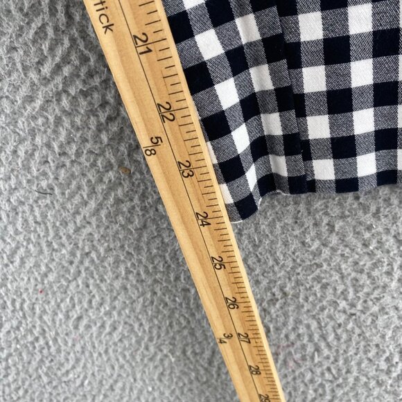 LOFT Pants Womens 4 Julie Riviera Black White Gingham Crop Capri Stretch Skinny - Picture 10 of 12